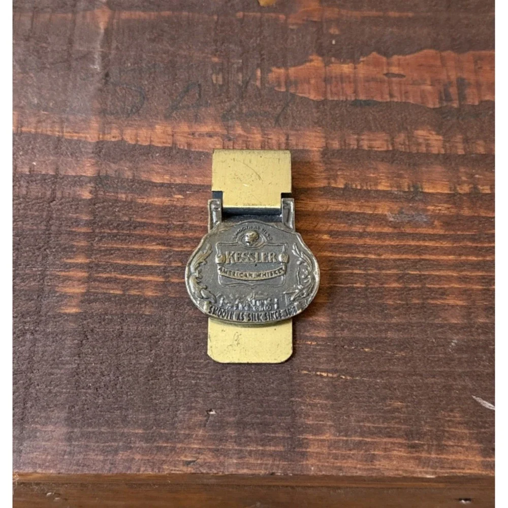 Vintage Kessler Whiskey Smooth‎ As Silk Money Clip Bronze Lightweight